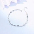 wholesale S925 Sterling Silver Minimalist Bracelet for Women, Small Niche Design, Gift for Girlfriend on Qixi Festival, Plain Silver Jewelry-0-0