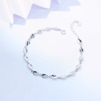 wholesale S925 Sterling Silver Minimalist Bracelet for Women, Small Niche Design, Gift for Girlfriend on Qixi Festival, Plain Silver Jewelry-SL010072 925 silver