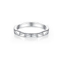 wholesale S925 Sterling Silver Minimalist Smooth Band Ring for Women, High-End Light Luxury Pinky Ring, Popular in Europe and America-0-5