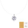 925 Silver Invisible Line Pendant with Moissanite-0-5