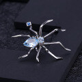 wholesale 925 Silver Insect Series Designer Natural Gemstone Ring, Spider Design Fine Workmanship with Natural Topaz-0-2