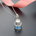 wholesale S925 Silver Crystal Pagoda Pendant Minimalist Style Popular Accessory Korean Version Women's Elegant Necklace-0-3