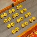 wholesale Metal material: Sand gold strong color-preserving bead, zodiac luck-changing bead, black gold style, smooth passage cartoon pattern accessory, large hole-0-1