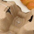 wholesale S925 Sterling Silver Twisted Knot Heart Necklace for Women, Korean Dongdaemun Style Minimalist Luxury Collarbone Chain-0-3