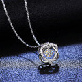 S925 Sterling Silver Moissanite Pendant Necklace with Hexagram Design-0-0