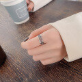 wholesale S925 sterling silver vintage letter "love you" ring, ins Ruili magazine style versatile fashion index finger ring-0-2