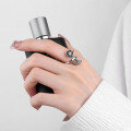 wholesale S925 Sterling Silver Vintage Tassel Lotus Pod Lotus Flower Adjustable Ring Ethnic Bohemian Style Women's Index Finger Ring-0-1