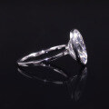 wholesale S925 Sterling Silver Exaggerated Oversized 45 Carat Oval Moissanite Ring with GRA Certificate-0-3