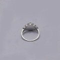 wholesale S925 Sterling Silver Bohemian Retro and Light Luxury Style Blue Topaz Ring for Daily Wear-0-3