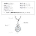 S925 Sterling Silver Moissanite Pendant Necklace, Minimalist Elegant Women's Cross-Border Wholesale-0-4