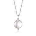 wholesale 925 Sterling Silver Baroque Natural Freshwater Pearl Pendant Necklace, Ins Style Collarbone Chain for Women-0-4