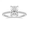 wholesale S925 sterling silver cross-border wholesale 3-carat radiant cut moissanite ring for women, high-end silver jewelry accessories for men-0-2