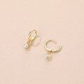 wholesale S925 Sterling Silver Round Bead Earrings For Women, Stylish And Minimalist French-inspired Design-0-4
