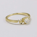 wholesale 9K Gold, Yili Jewelry's New Small Batch Design, Fresh and Princess-like Moonstone Moissanite Ring-0-2
