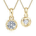 S925 Sterling Silver D Color Moissanite Fashion Pendant Necklace-0-5