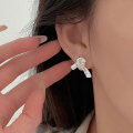 wholesale S925 Sterling Silver Minimalist Twisted Knot Ear Studs Women's French New Style Versatile Small Advanced Sense Earrings-0-2