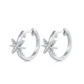 wholesale 925 Sterling Silver Swarovski Star Earrings with Cross-Shaped Shine, High-Quality Hypoallergenic Non-Tarnish Ins Style Earrings-0-4