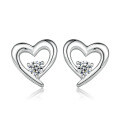 wholesale 925 Sterling Silver European and American Fashion Bow Pearl Earrings for Women, Crown Heart-shaped Zircon Love Earrings Wholesale-0-7