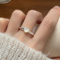 wholesale S925 Sterling Silver Fresh Sweet Ins Style Niche Design Exquisite Shell Love Ring R02398-0-1