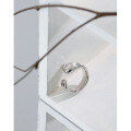 wholesale 18K gold-plated S925 sterling silver open ring, Korean version ins minimalist style-0-1