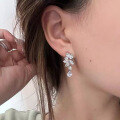 wholesale 925 Silver New High Carbon Diamond Earrings Waterdrop 6*8mm White Diamond Stud Earrings for WomenIns-0-1