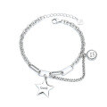 wholesale S925 Sterling Silver Korean-style Chain Linked Star Tassel Charm Goodluck Bracelet-0-4
