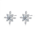 S925 Silver Moissanite Stud Earrings, Star Queen Source Factory Wholesale-0-3
