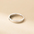 wholesale S925 Sterling Silver Exquisite Minimalist Niche Design Matte Fortune Coin Couple Ring R02803-0-4