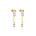 wholesale S925 Sterling Silver Marquise Zirconia Drop Dangle Earrings With Crystal Accents And Tassel-0-26