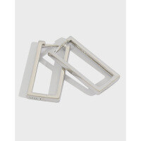 wholesale S925 Sterling Silver ET293 Korean Style Minimalist Geometric Square Earrings for Women, Versatile and Trendy Ear Clips-Platinum 925 silver