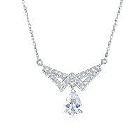 wholesale 925 Sterling Silver Crown Ring Earrings Necklace Jewelry Set-Necklace 925 Silver