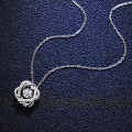 S925 Sterling Silver Moissanite Pendant Necklace with Hexagram Design-0-1
