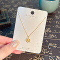 S925 Sterling Silver K Gold Pendant Necklace with Gourd and Plain Pi-0-13