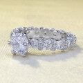 wholesale S925 Full Diamond Round Ring 1 Carat 65mm Cross-Border Luxury-0-2