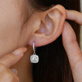 S925 Silver Moissanite Earrings, Luxury Square Studs, Wholesale Factory Direct-0-0