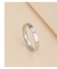 wholesale S925 Sterling Silver Polished Ring for Women, Minimalist and Trendy Ins Style Index Finger Ring, Couple Matching Closed Band Plain Circle Ring for Men-3mm polished 925 silver ring  size 10