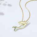wholesale S925 silver fairy tale mermaid opal pendant, white opal jewelry-0-1