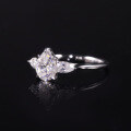 wholesale S925 Sterling Silver Popular Pear-Shaped 125ct Moissanite Teardrop Ring with Design Sense New Style-0-3