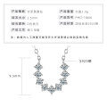 S925 Silver D Color Moissanite 9-Stone Row Cross Necklace-0-12