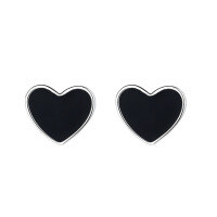 wholesale S925 Sterling Silver Small and Exquisite Heart Stud Earrings, Ins Korean Japanese Style Minimalist Design Student Earrings for Women-Model C/010R/approx. 0.9g/pair 925 silver