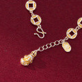 wholesale 999 Silver Literary Retro Style Exquisite Gold-Plated Pi Xiu Coin Wealth-Attracting and Fortune-Blessing Bracelet S7810-0-4