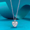 wholesale S925 Silver New Style Heart-shaped Simulated Diamond Pendant 8*8mm, Live Stream & Xiaohongshu Popular Item-0-0