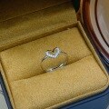 wholesale S925 Sterling Silver Openwork Heart-Shaped Diamond Inlaid Ring for Women, Small and Exquisite Design, Sweet and Elegant, Unique Heart-Shaped Silver Ring-0-2