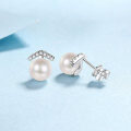 wholesale 925 Sterling Silver New Style Natural Freshwater Pearl Earrings for Women, Small and Exquisite Commuting Earrings, Direct Wholesale from Manufacturer-0-2