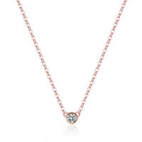 925 Silver Pendant with 1ct Moissanite Women's Fashion Geometric Bubble Necklace-White gold (set with 10-point moissanite)  925 silver
