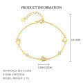 wholesale S925 Sterling Silver Cross-border Love Zircon Bracelet For Women, Fashionable And Versatile With European French Luxury Feel-0-6