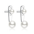 wholesale S925 Sterling Silver Pearl Earrings, Fashionable and Sweet Niche Design, Retro Two-Way Wearable Earrings for Valentine's Day Gift Accessories-0-0