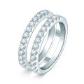 S925 Sterling Silver Square Zircon Ring, Cross-border Supply, Flashy & Minimalist Style-0-11