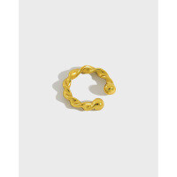 wholesale S925 Sterling Silver Korean-style Student Ear Cuff INS Trendy Möbius Strip Twist Non-Pierced Ear Clip for Women-Platinum [single] 925 silver