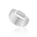 wholesale S925 Sterling Silver 2016 Multi-Layer Braided Ring for Women, High-End Minimalist Style Ins Plain Silver Band-0-0